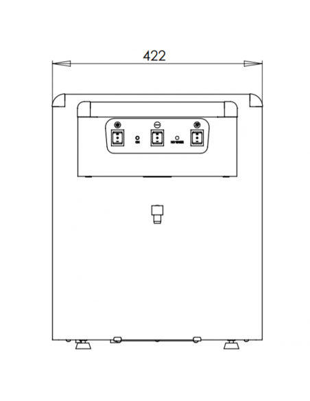 dimensioni refrigeratore: 42,2 cm larghezza