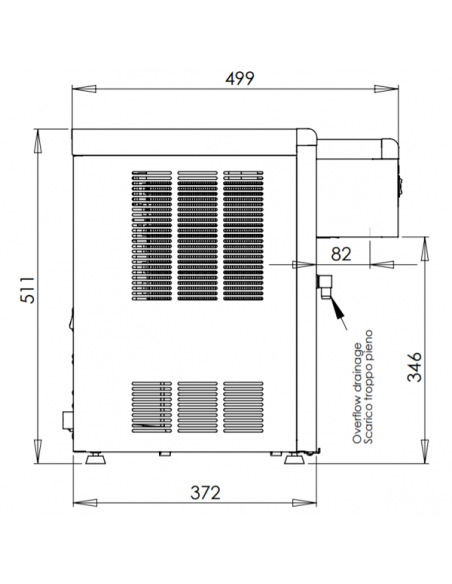 dimensioni refrigeratore: 51 cm altezza e 49,9 cm profonda